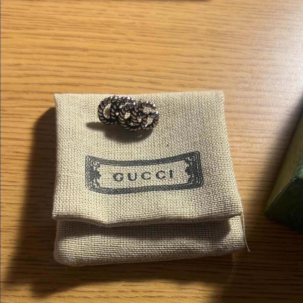Gucci Black And Silver Earrings With Pouch
